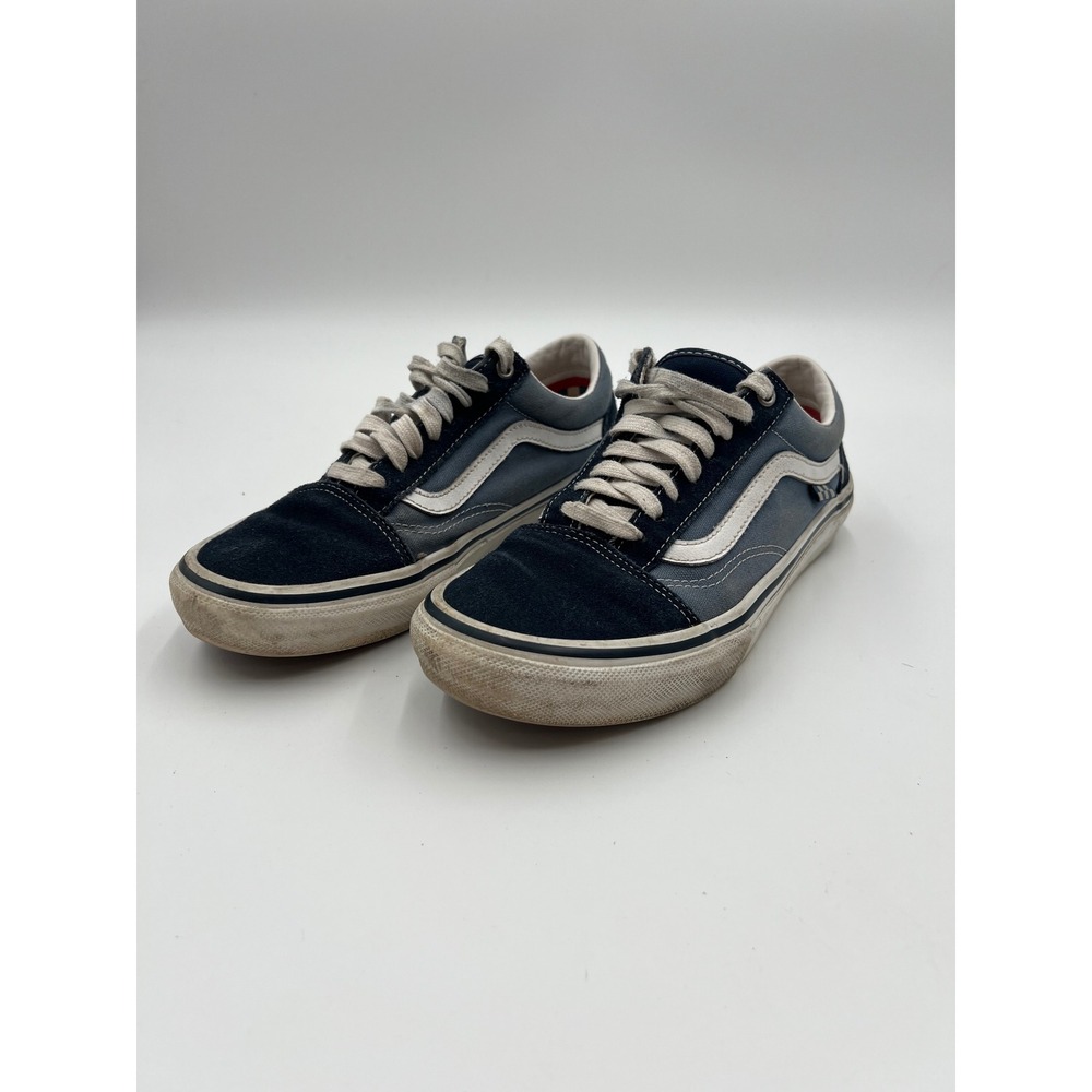 Vans Skate Old Skool Navy Grey Suede Canvas Sneakers Mens 7.5
